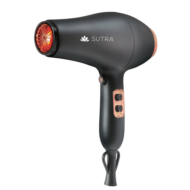 Secador de pelo infrarrojo Sutra con diseño elegante y tecnología de calor saludable.