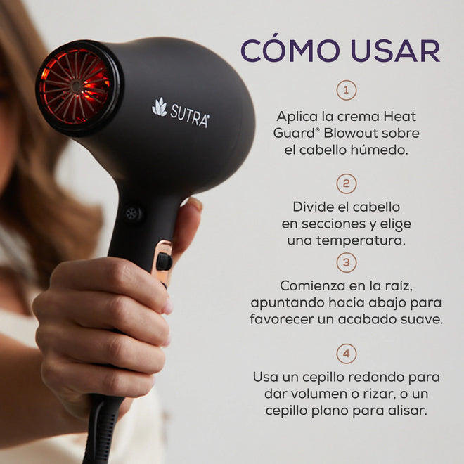 Instrucciones de uso de la secadora SUTRA® con Tecnología IR y Healthy Heat™.