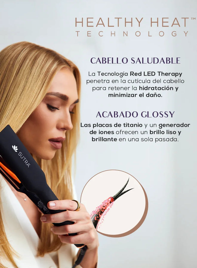 Plancha WIDE 1.5” con Red LED Therapy-1