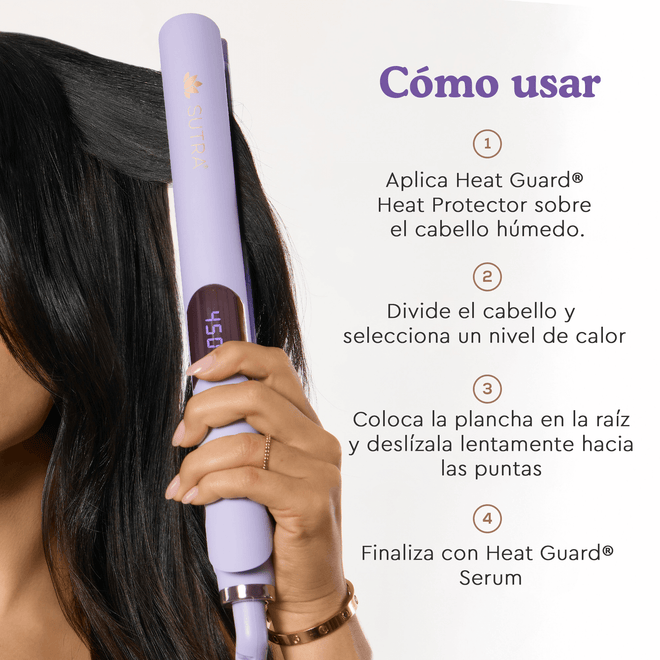 Uso de la Plancha Ultravioleta SUTRA® para alisar y crear diferentes acabados.