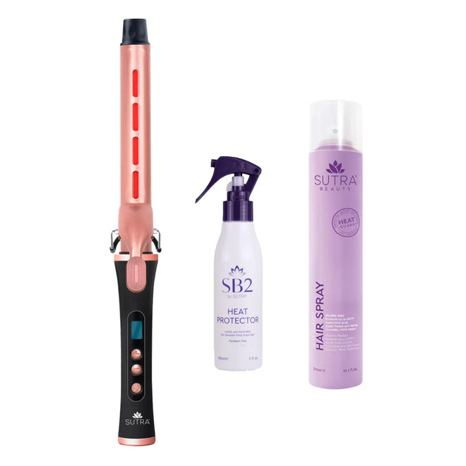 IR2 Curling Iron 35 mm + Hair Spray + Heat Protector